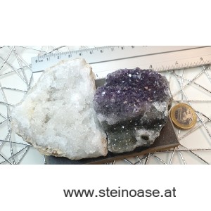 Set Reinigen & Aufladen mit Amethyst + Schneequarz